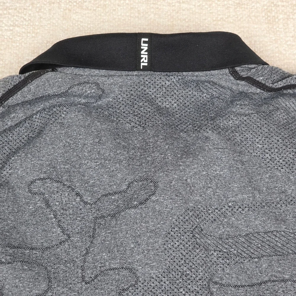 UNRL Golf Barstool Sports Polo Shirt Mens XL Grey Camo Performance Golf Top - Picture 4 of 10
